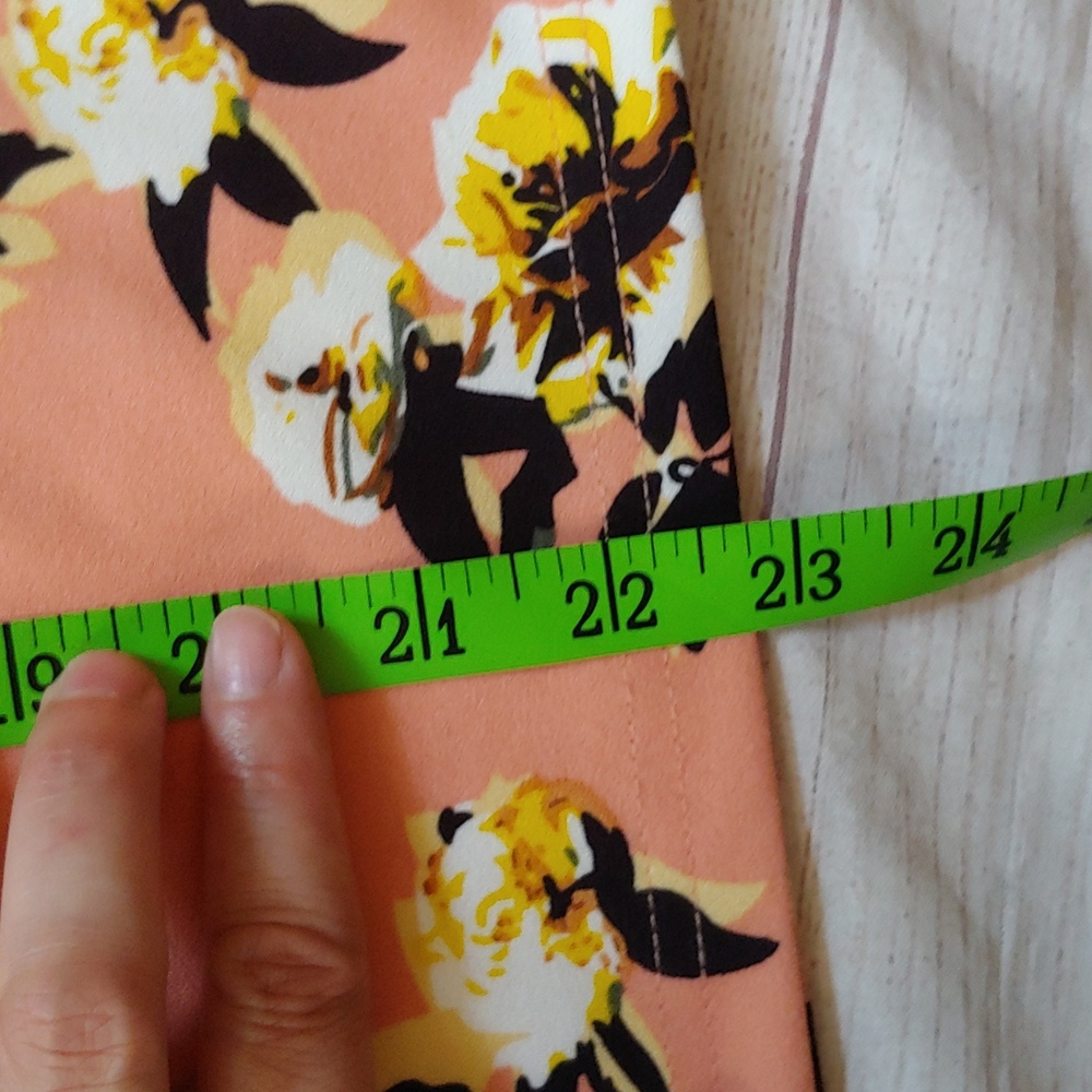 Melloday Anthropologie Peach Floral Blouse | Small - Picture 8 of 8